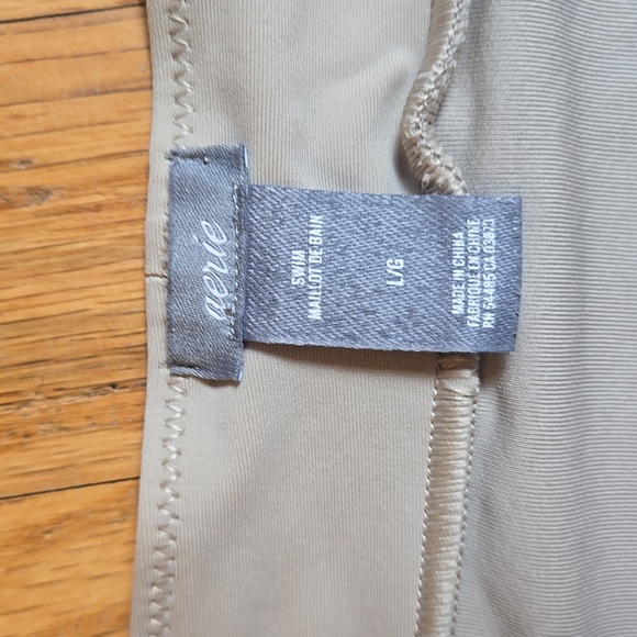 American Eagle Aerie stone gray high waisted cheeky bikini bottom - Picture 2 of 3